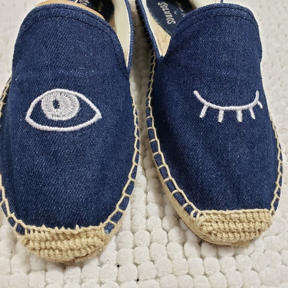 Jason Polan for Soludos  Navy Wink Espadrilles - Picture 2 of 8